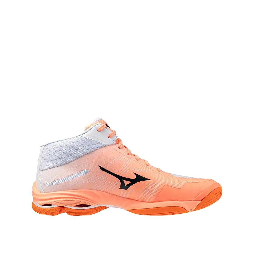 Chaussures de volley Mizuno Wave Lightning Pro MID Orange/Rosa 4/6