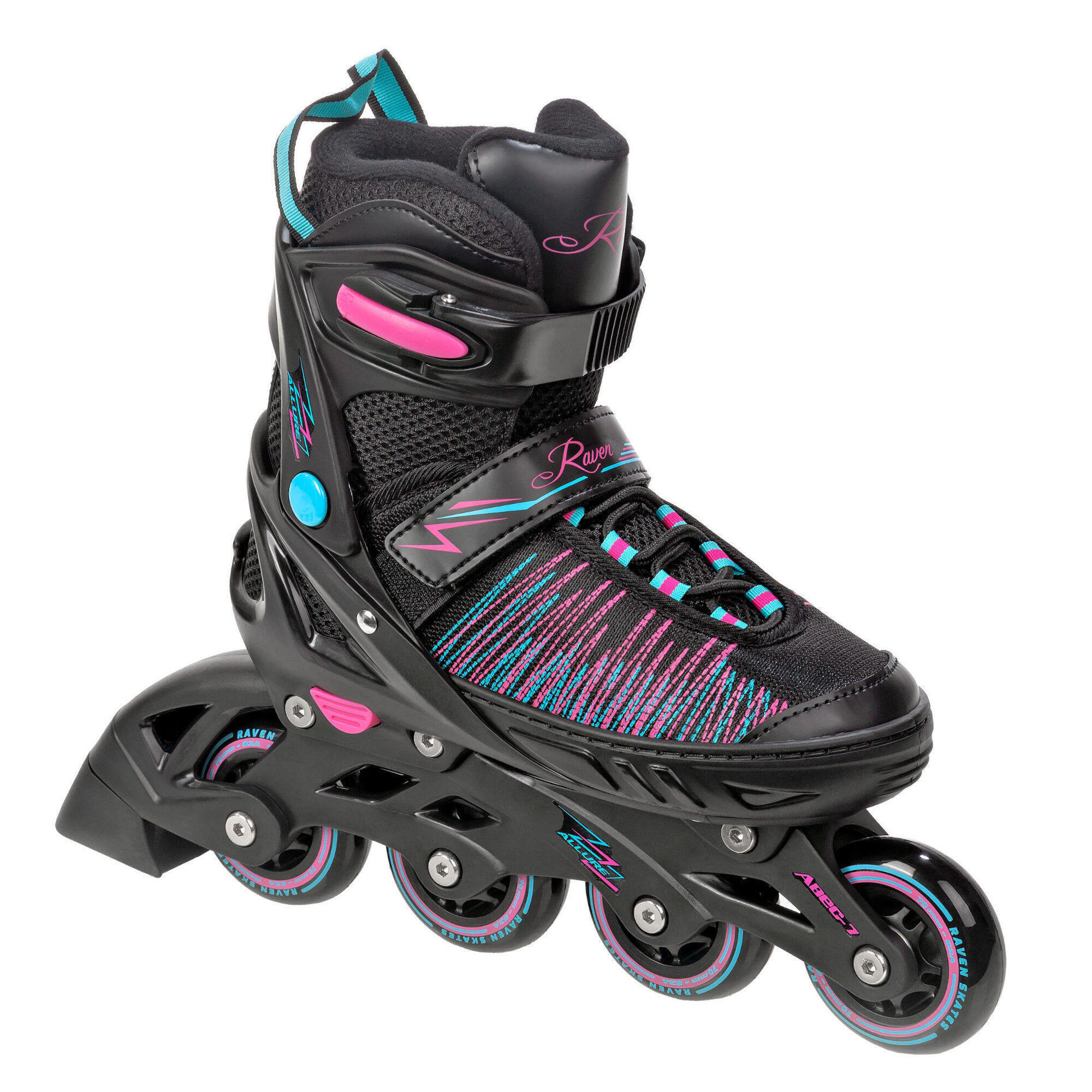 RAVEN Inline skates verstelbare Allure Zwart/Roze