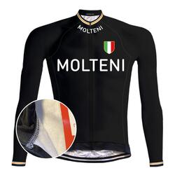 Maillot Cyclisme Vintage Molteni (POLAIRE) - REDTED – Noir