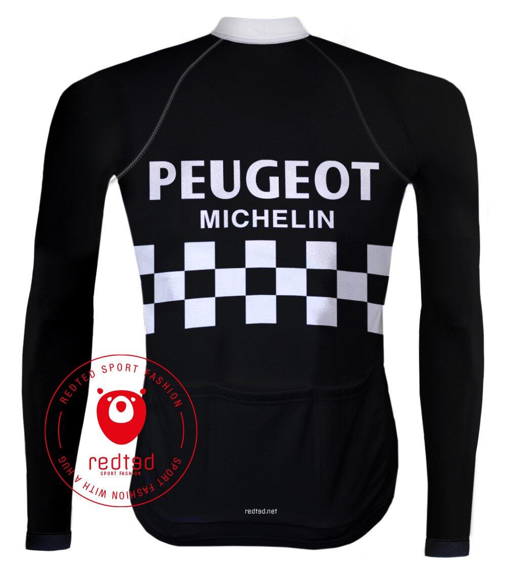 Retro Wielershirt Peugeot Zwart (Fleece) – REDTED 2/5