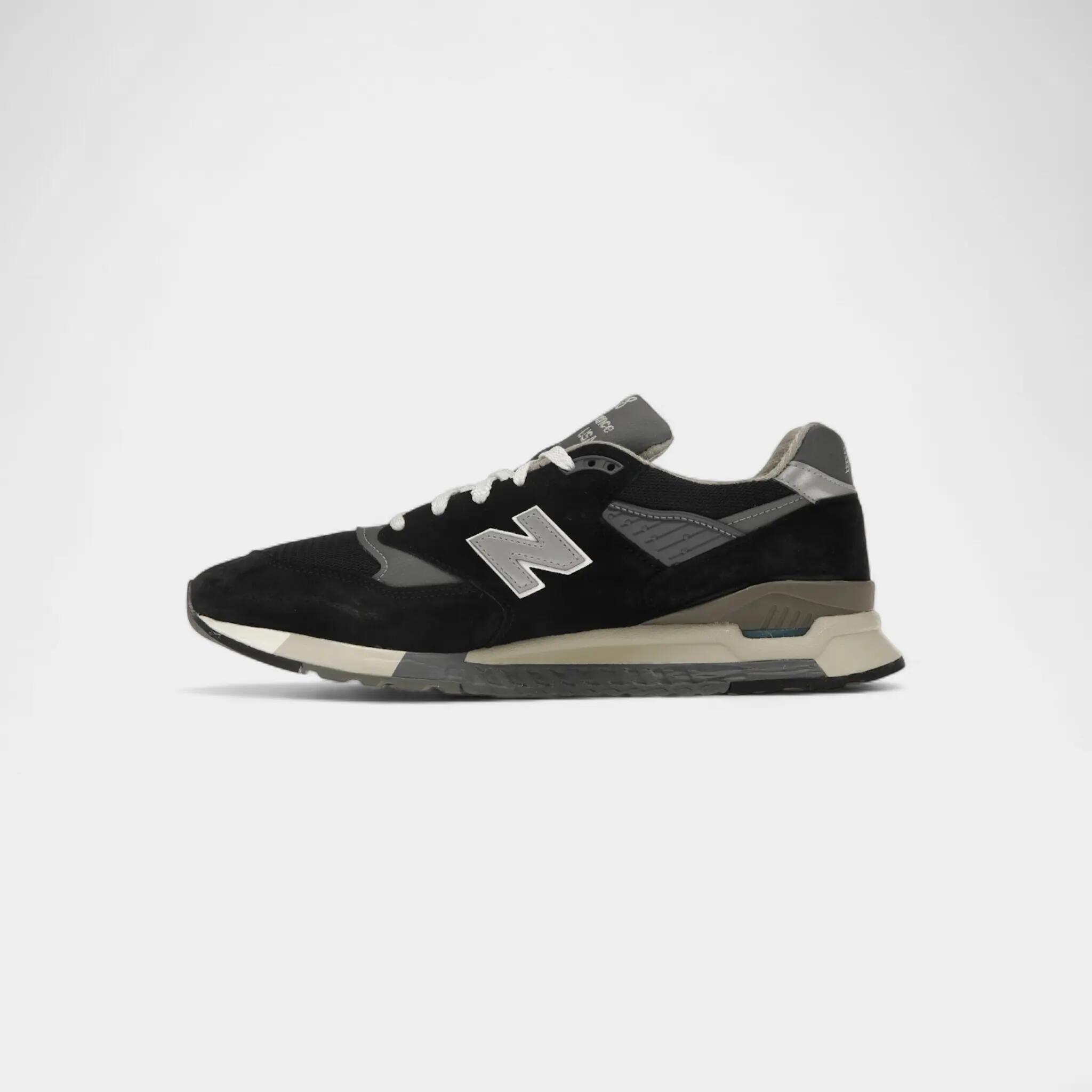 New Balance 998 MiUSA Black Silver 4/5