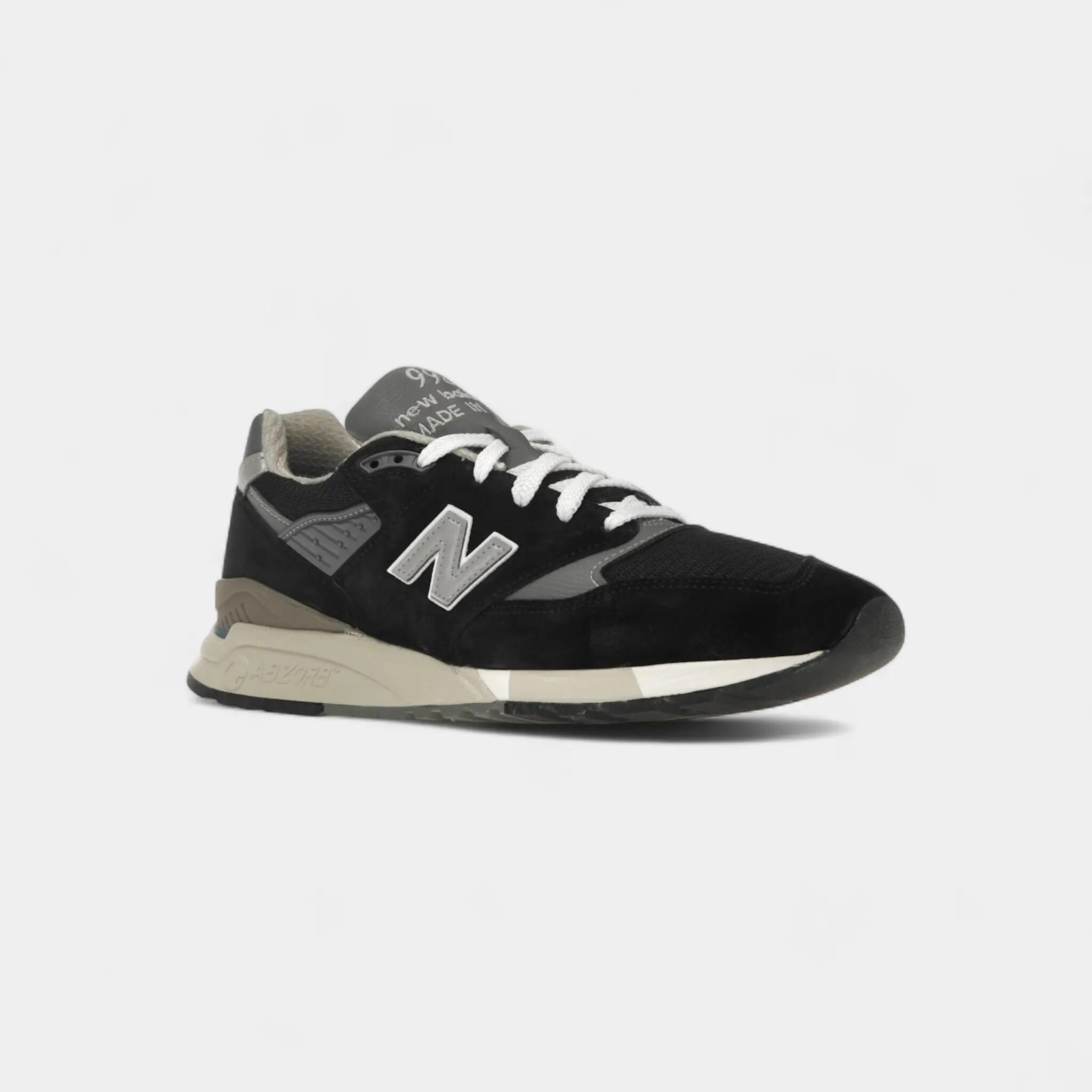 New Balance 998 MiUSA Black Silver 2/5