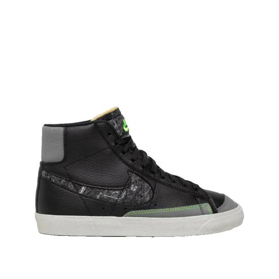 Zapatillas Nike Blazer Mid '77 Negro/Gris Humo/Verde Eléctrico