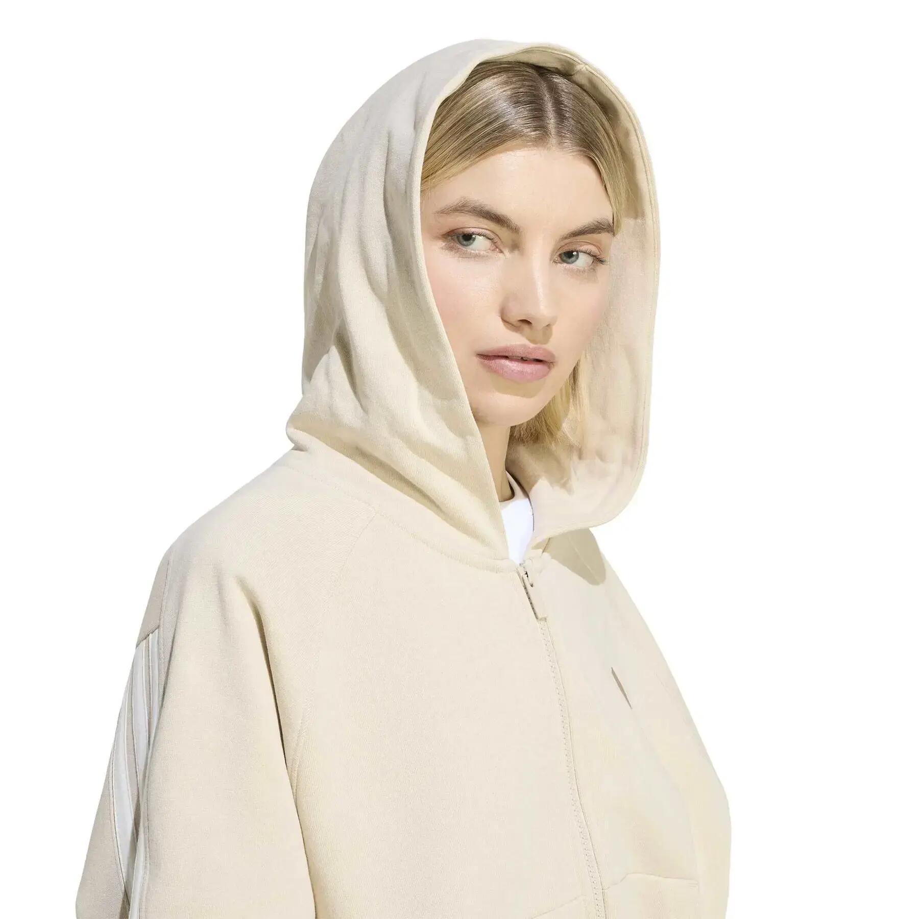Sweatshirt à capuche full zip femme adidas 3-Stripes 5/6