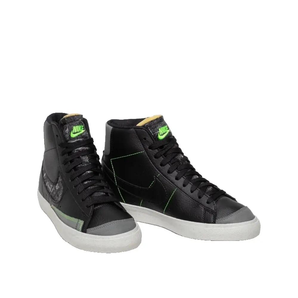 Chaussures Nike Blazer Mid '77 Noir/Gris Fumé/Vert Électrique 4/6