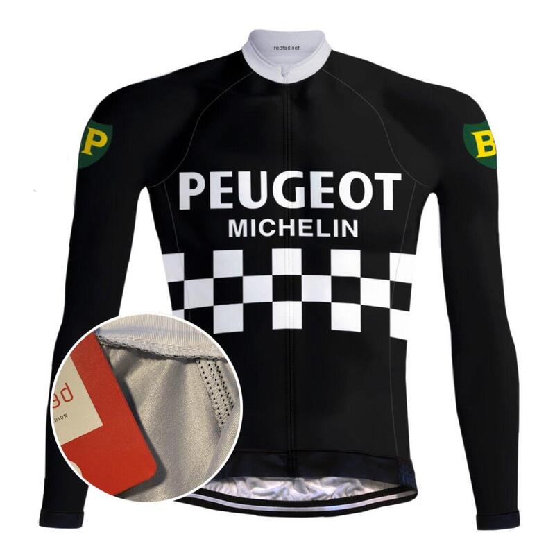 Maillot Cyclisme Vintage Peugeot - REDTED – Noir