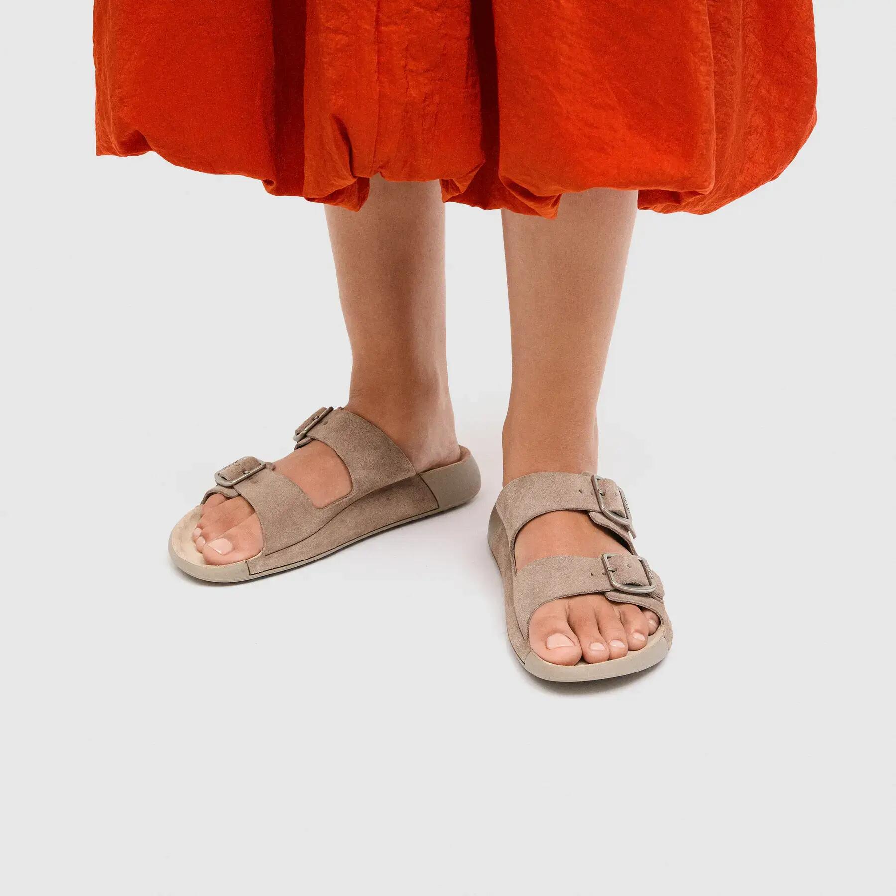 Claquettes en daim deux brides femme Ecco Cozmo 6/7
