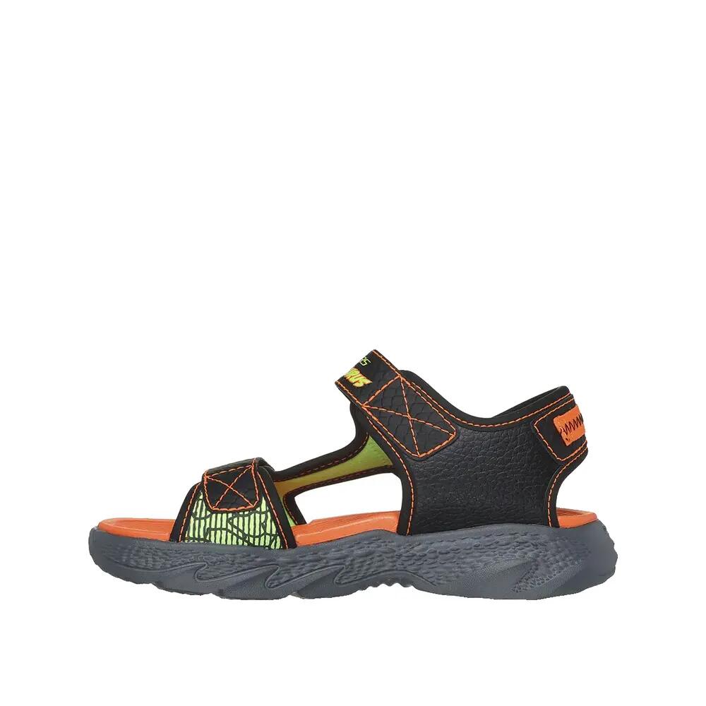 Sandálias Skechers Creature-Splash Preto/Laranja 3/5
