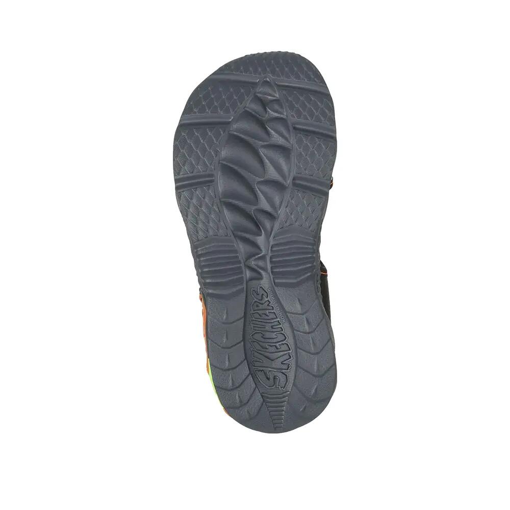 Sandálias Skechers Creature-Splash Preto/Laranja 2/5