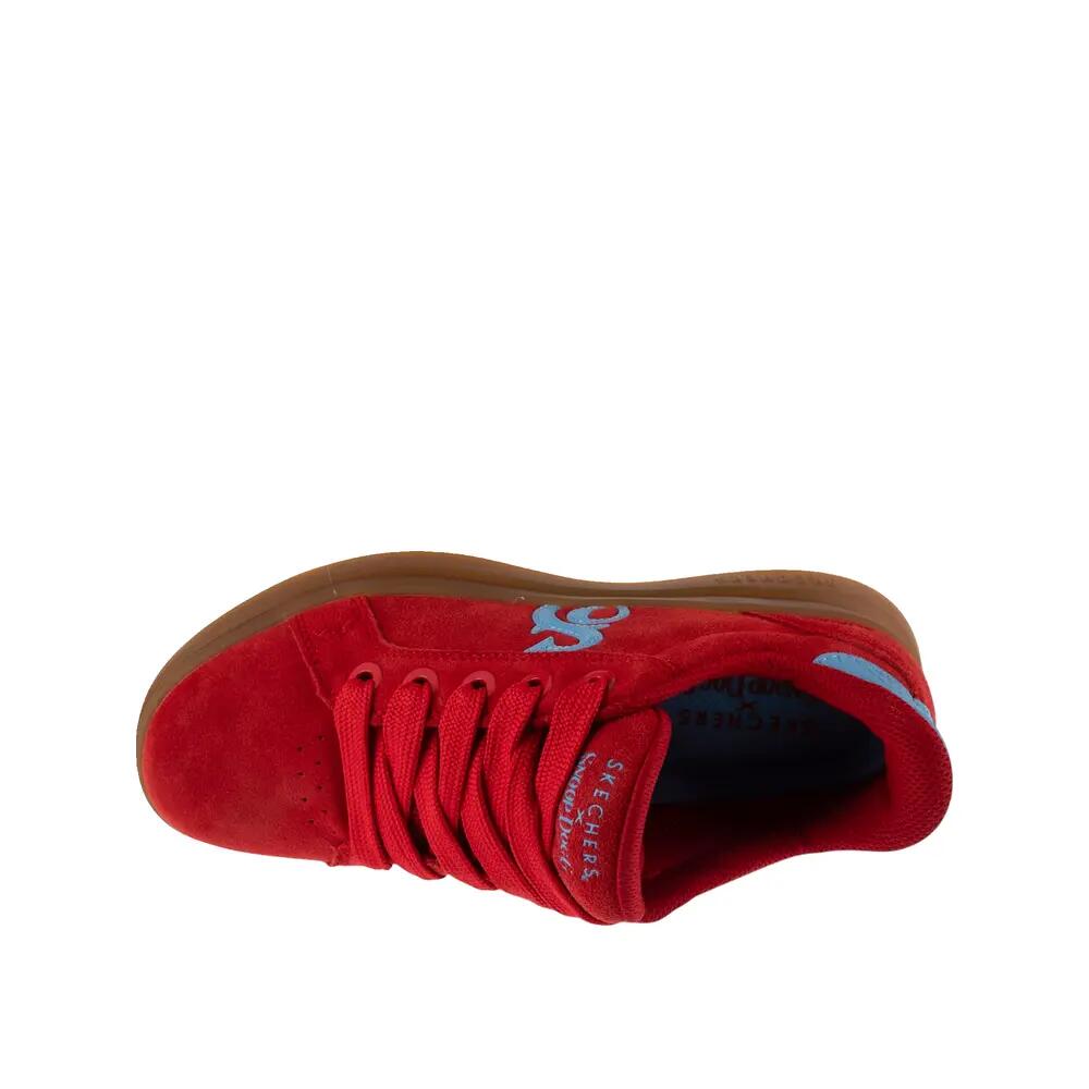 Chaussures Skechers Snoop Cupsole Suède Rouge 3/4