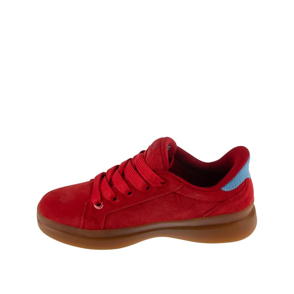 Chaussures Skechers Snoop Cupsole Suède Rouge 2/4