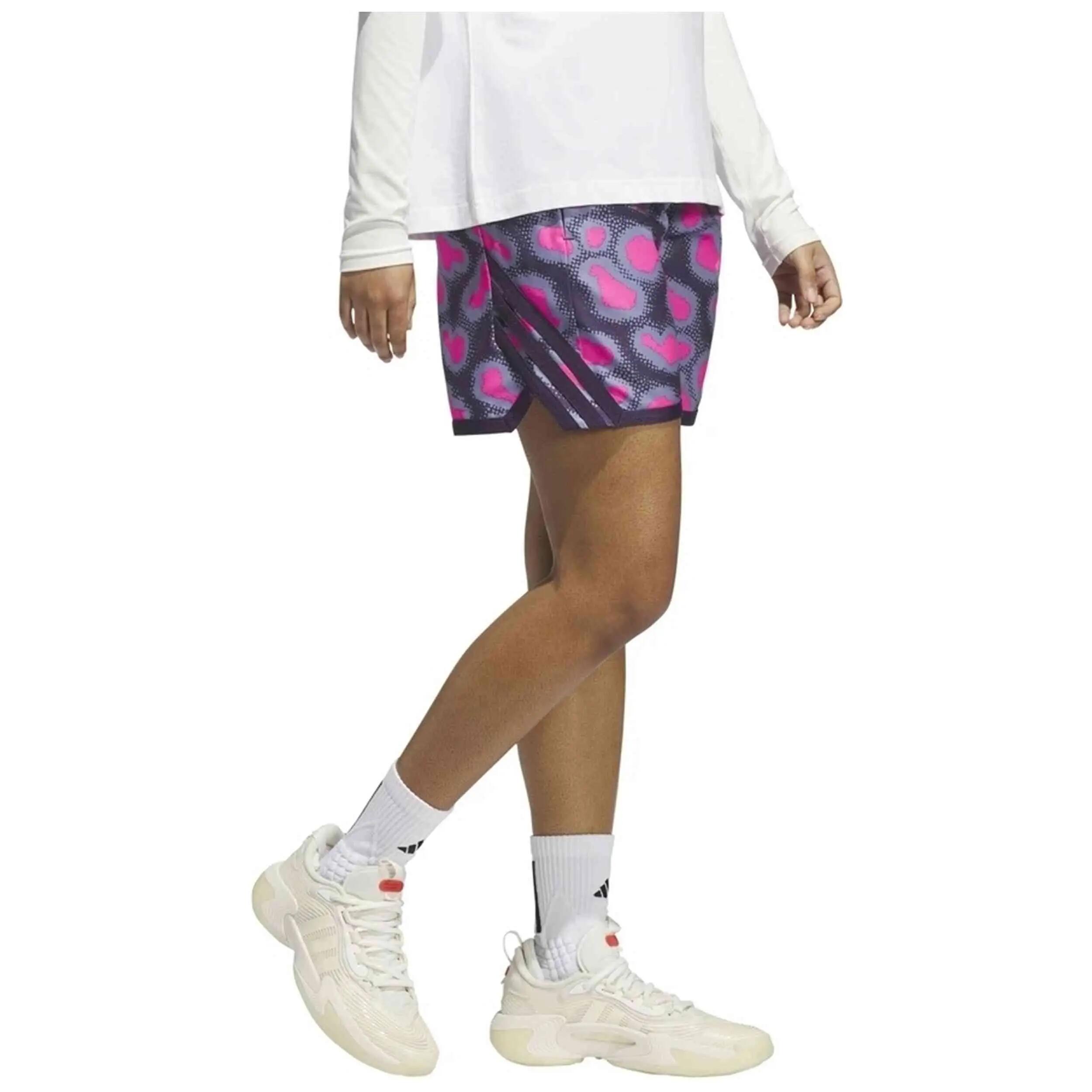 Pantaloncini Adidas modello Basket Crazylite Geode Camo AOP "Shock Pin per donne 4/5