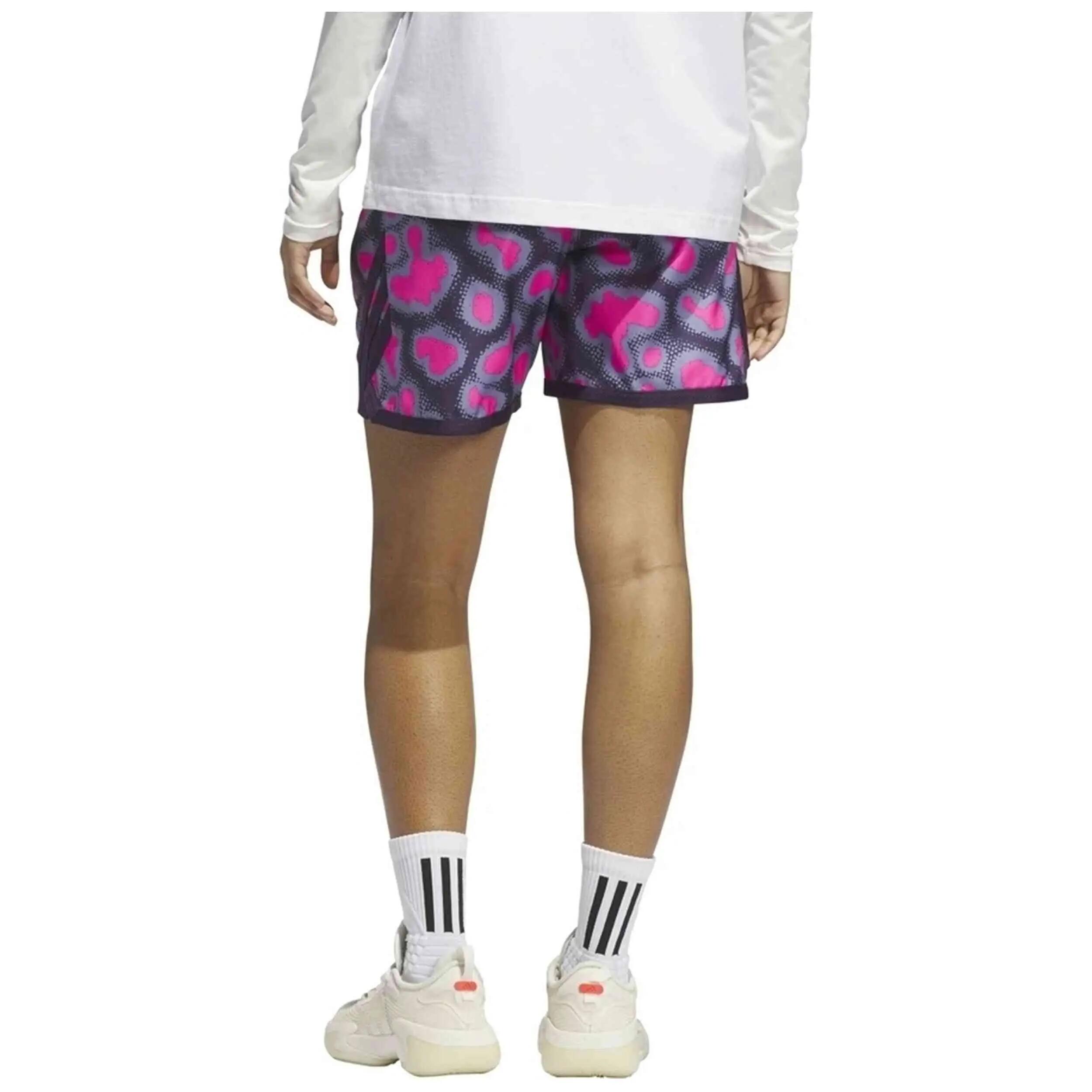 Pantaloncini Adidas modello Basket Crazylite Geode Camo AOP "Shock Pin per donne 3/5