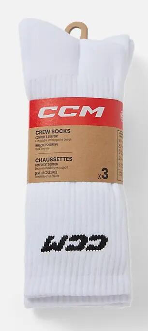 CCM Team-Socken, 3er-Pack, Weiß, Kinder-Unterwäsche 2/2