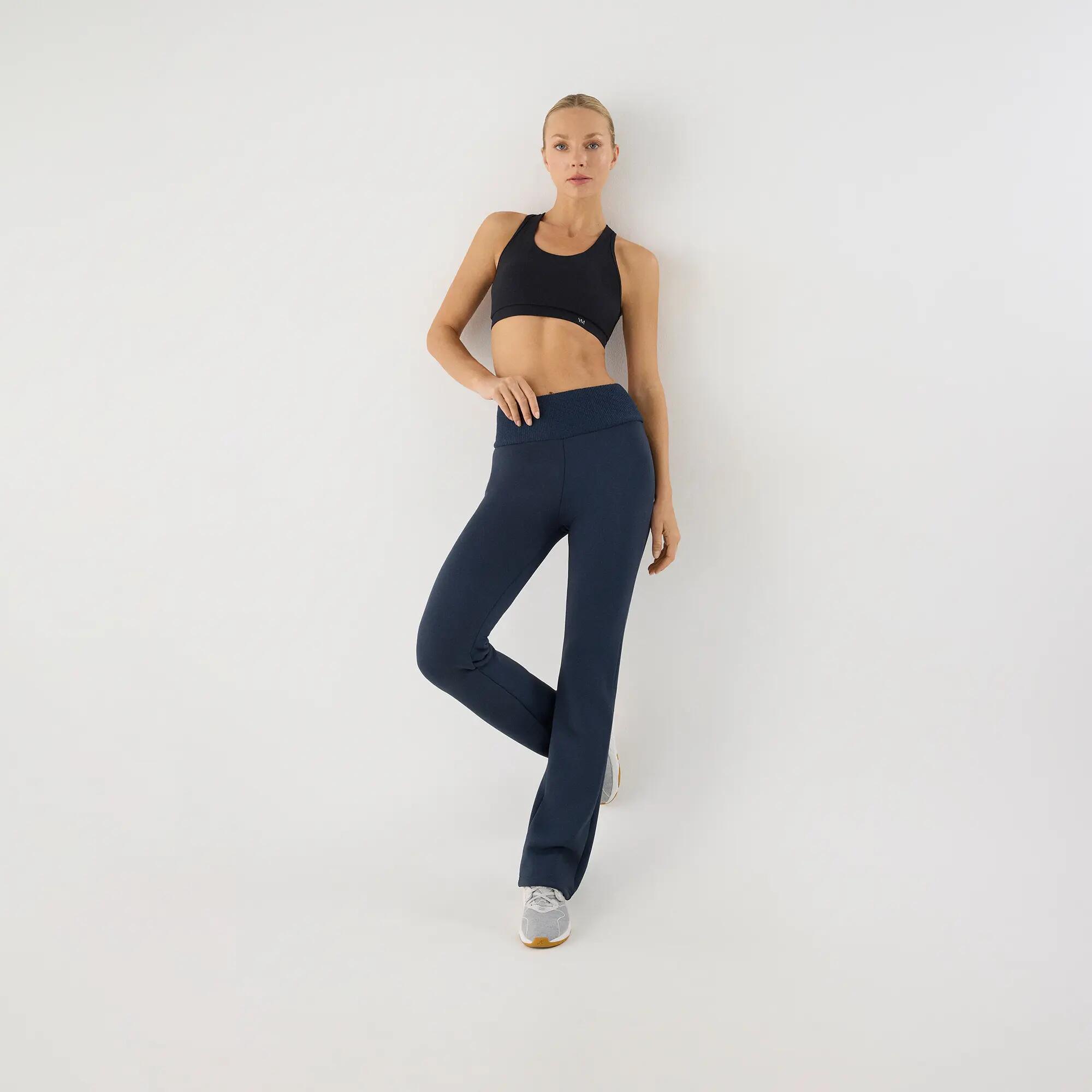 ULTRA TÉRMICO Leggings deportivos afelpado polar acampanados azul marino 5/5