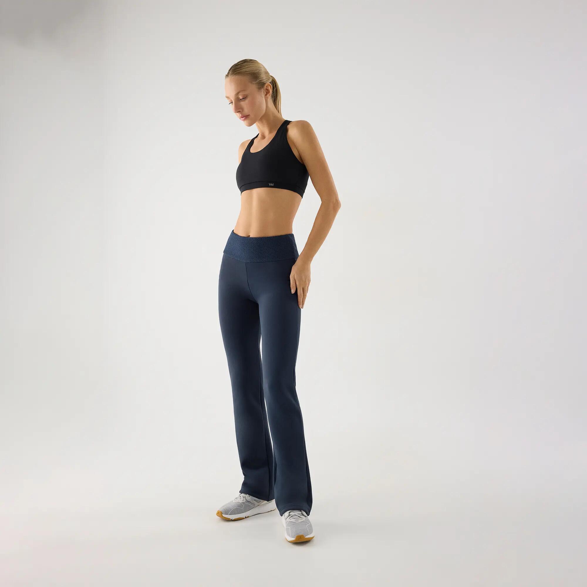 ULTRA TÉRMICO Leggings deportivos afelpado polar acampanados azul marino 3/5