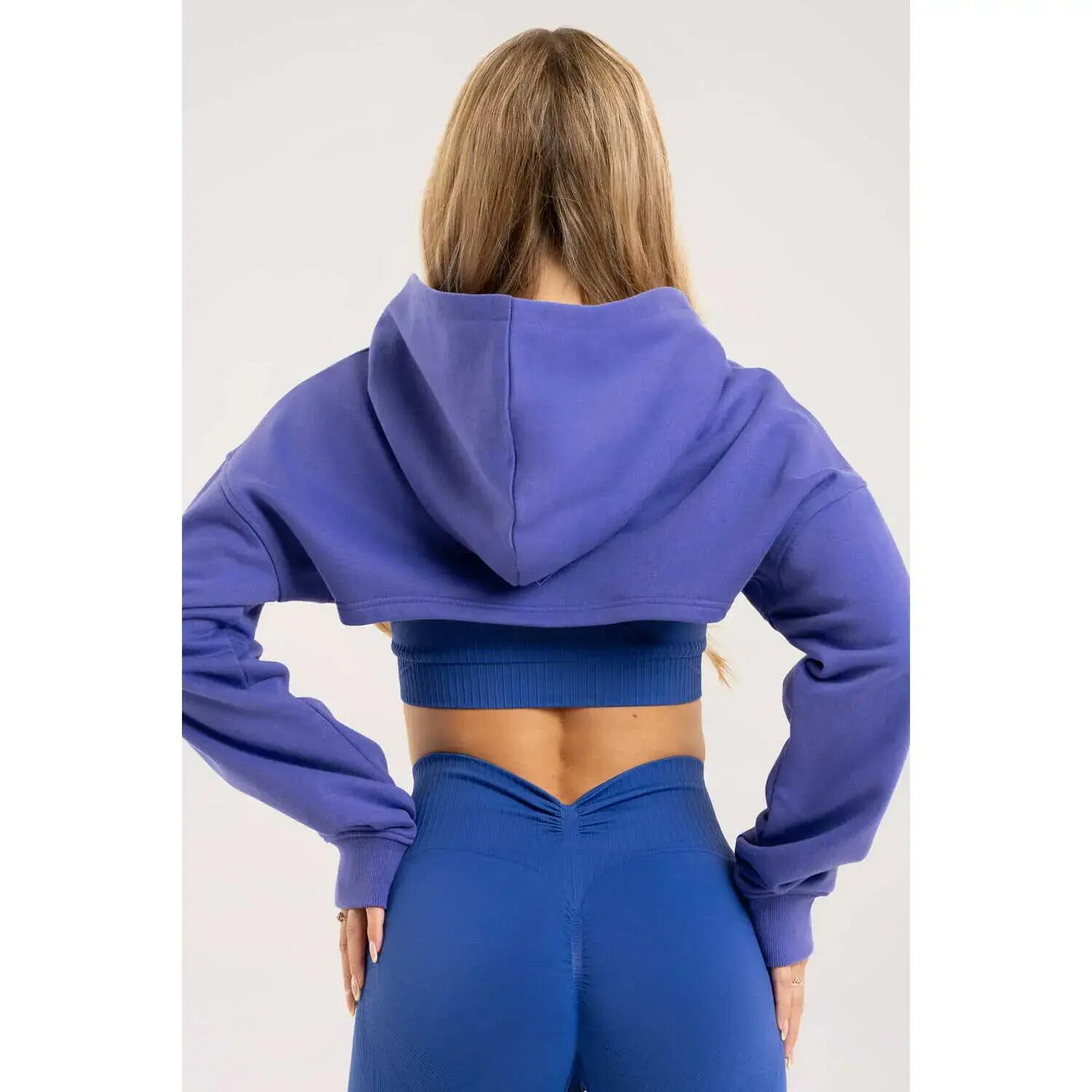 Sweatshirt à capuche Croppée femme Gym Glamour 2/4