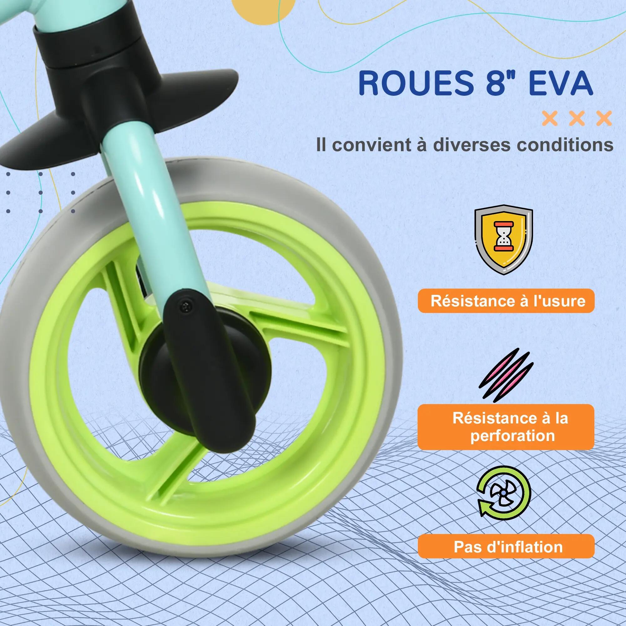 Draisienne enfant selle réglable roues EVA acier 4/5