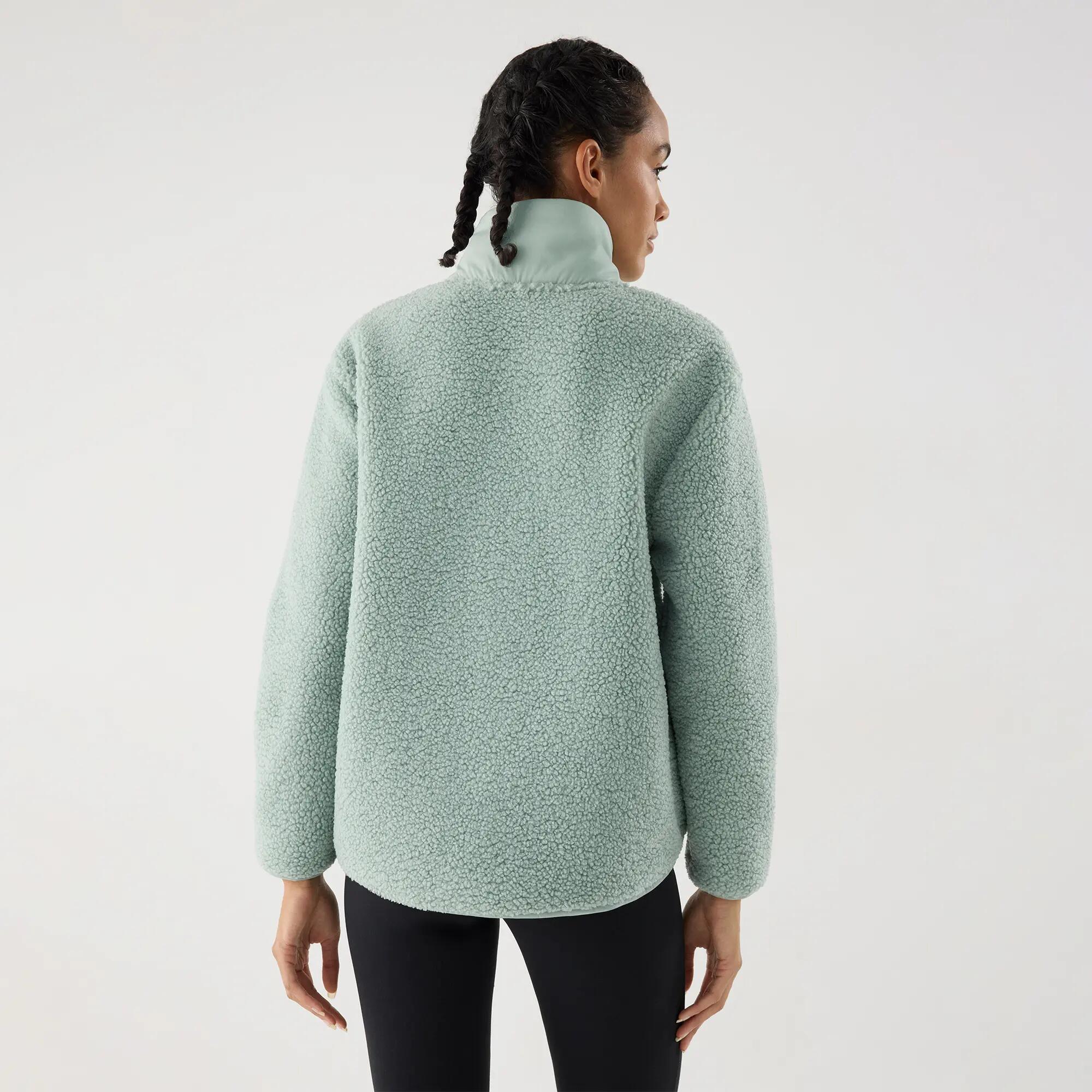 ULTRA THERMIQUE Sweat sport femme vert en sherpa 2/4
