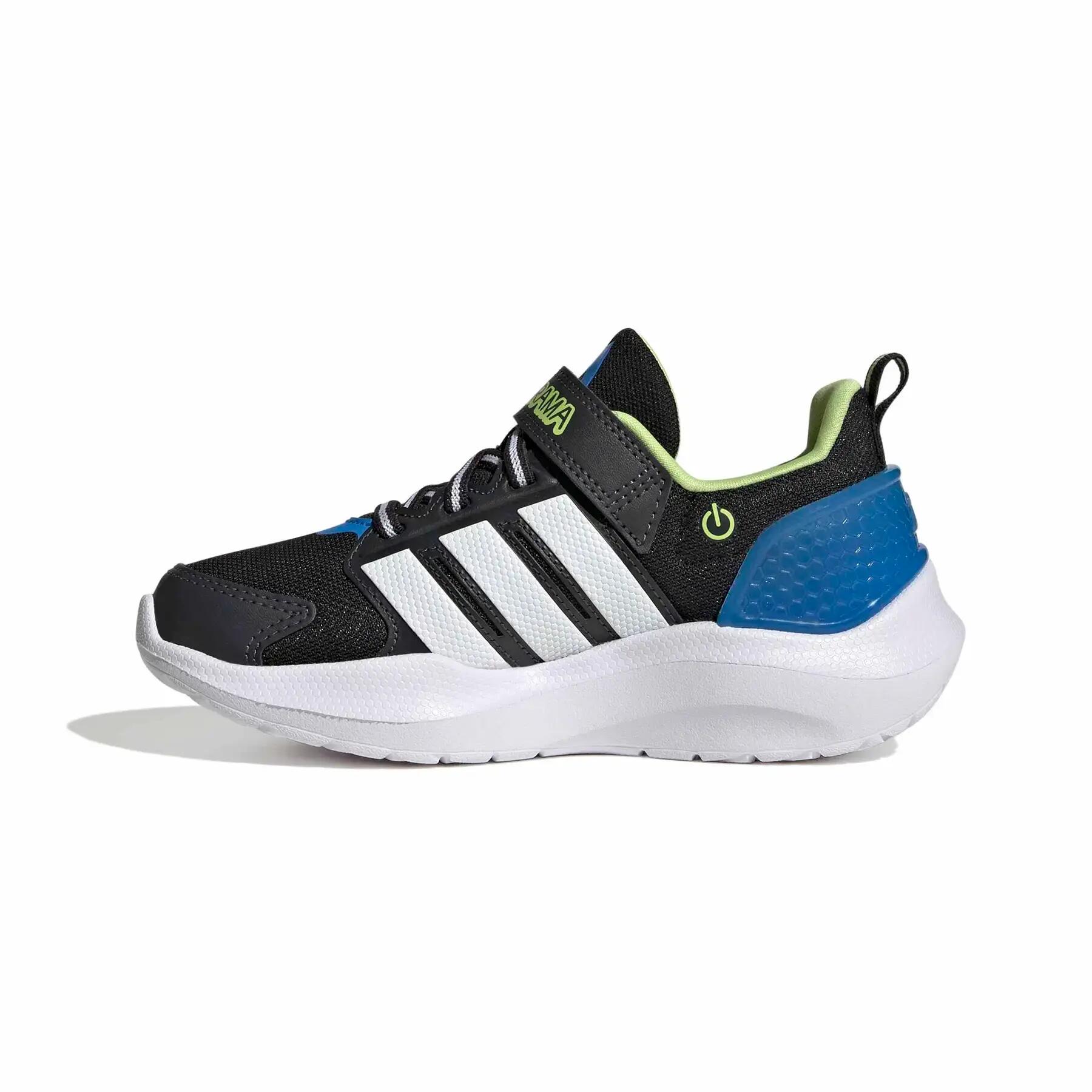 Scarpe bambino adidas lightorama rnr el c - blu/bianco/nero 7/7