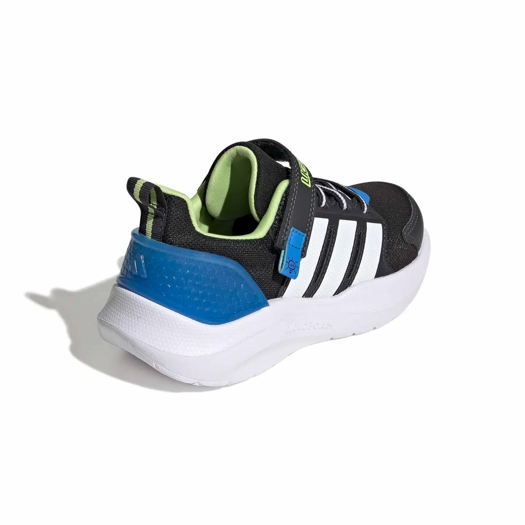 Scarpe bambino adidas lightorama rnr el c - blu/bianco/nero 5/7