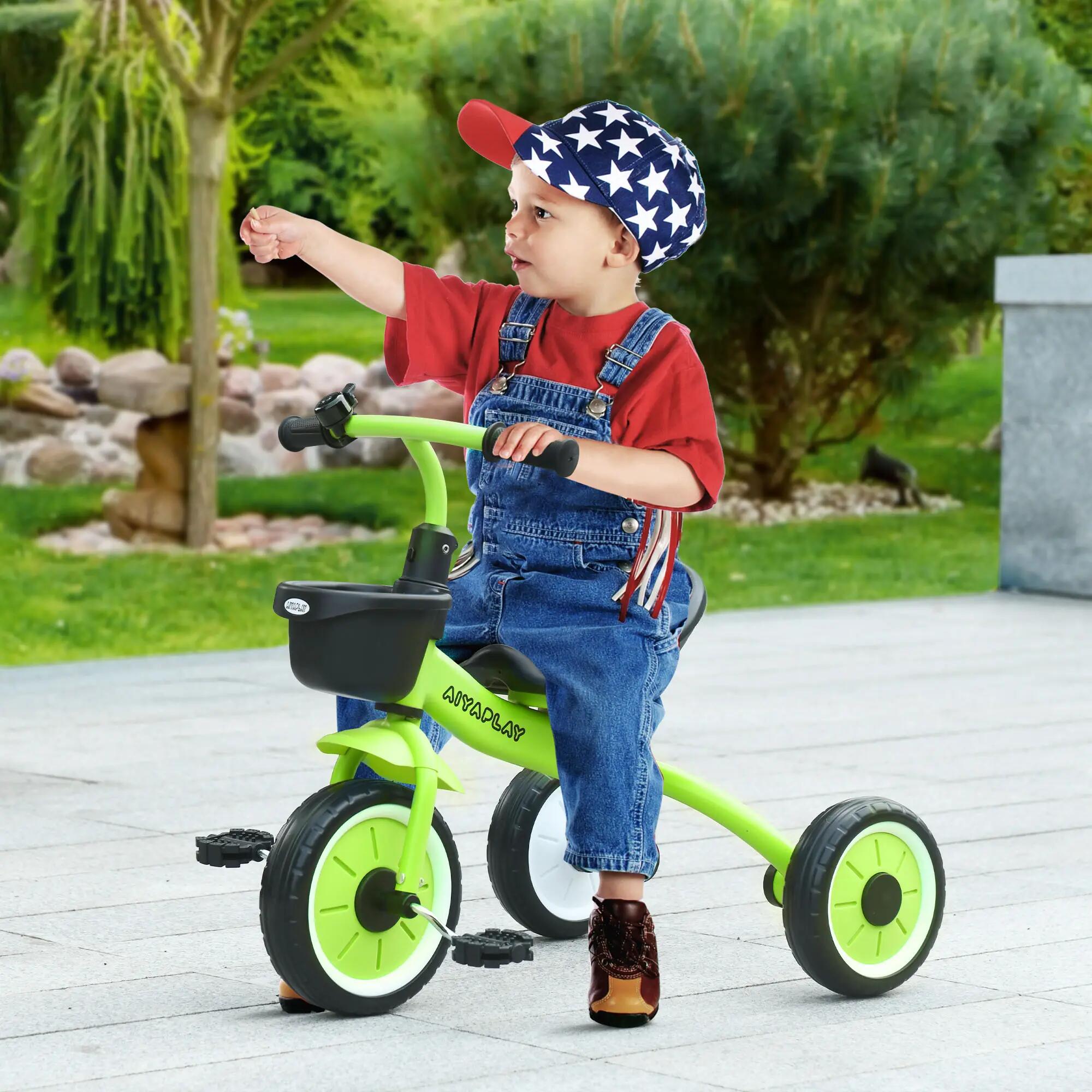 Tricycle enfant multi-équipé siège réglable métal 2/5