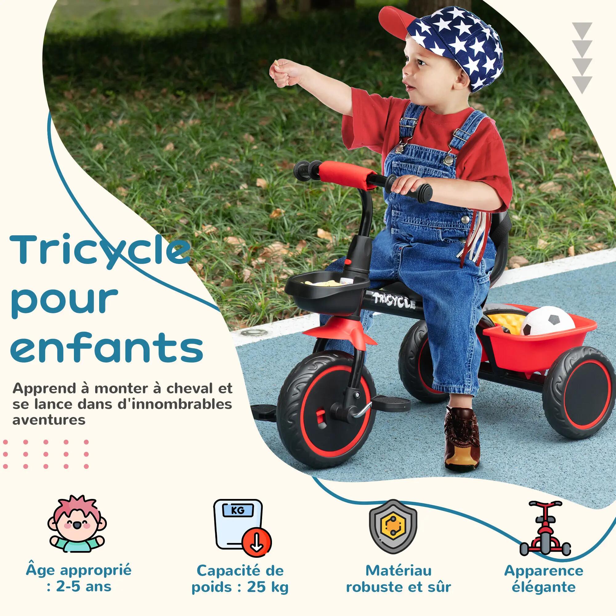 Tricycle pour enfant évolutif avec siège réglable 4/5