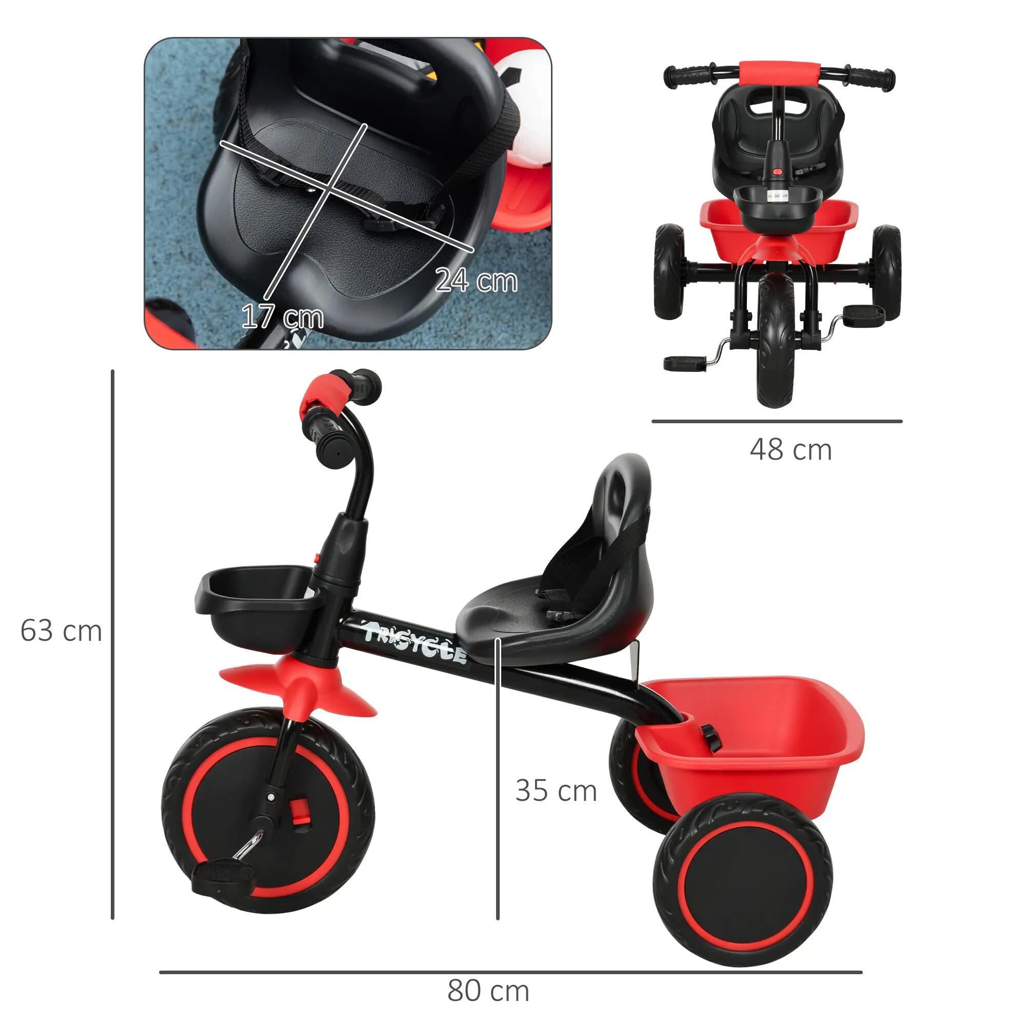 Tricycle pour enfant évolutif avec siège réglable 3/5