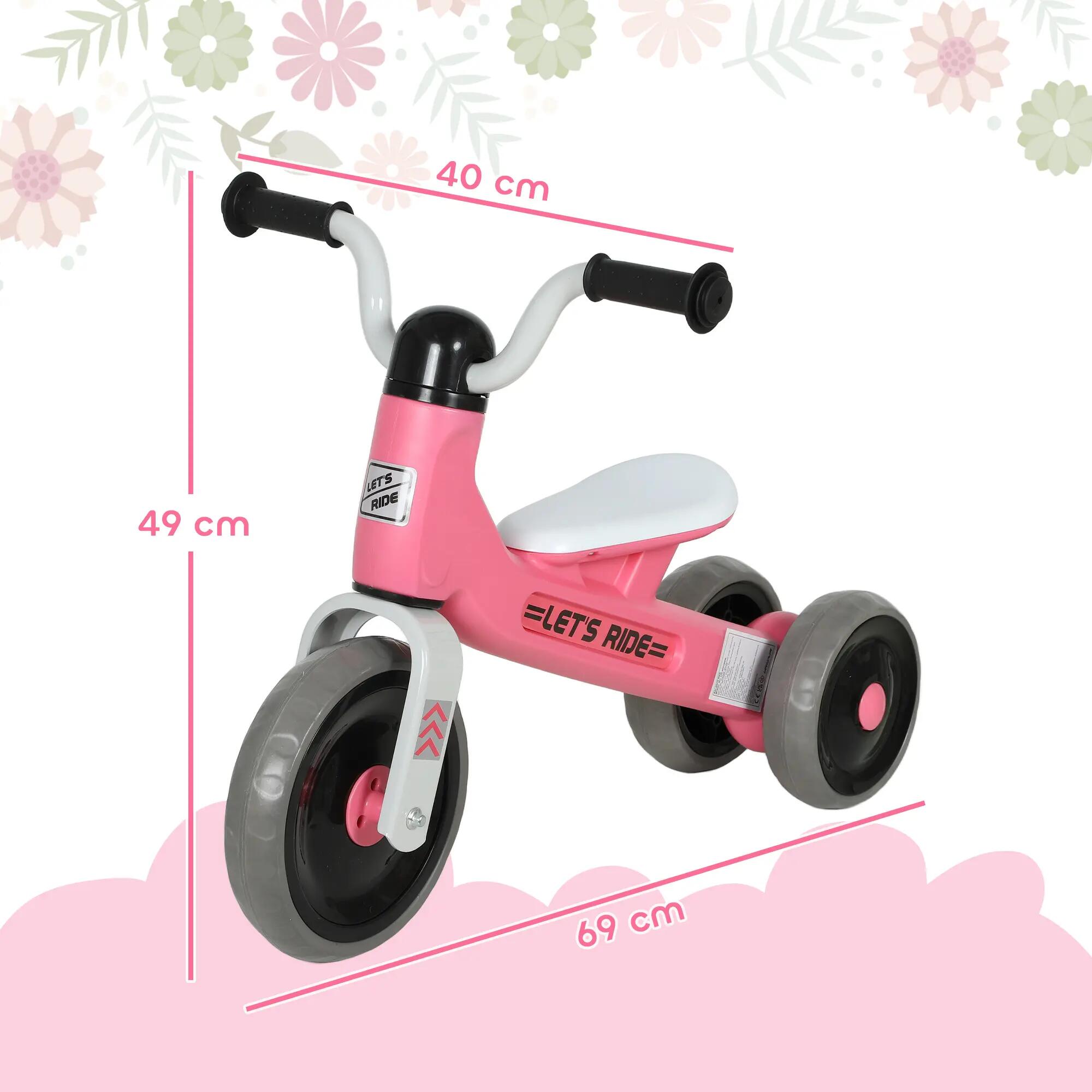 Draisienne 3 roues enfant 12-36 mois pneu EVA silencieux grande selle 3/5
