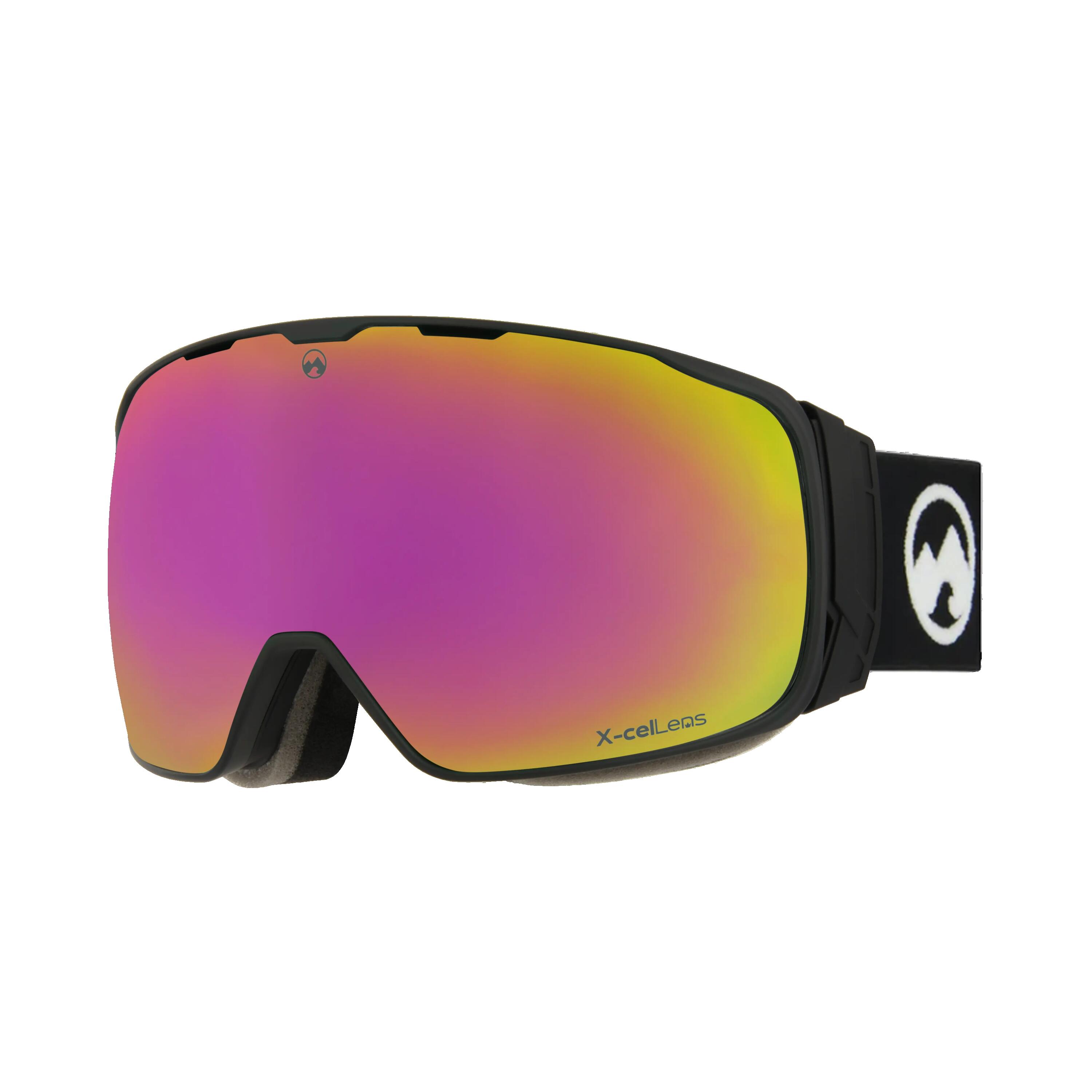 Masque de ski unisexe Icon (Black | Pink/Red) 3/7