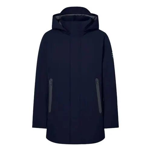 Cazadora Azul Marino Ecoalf Parko Jacket Deep Navy Repelente Al Agua Cómoda y V 4/4