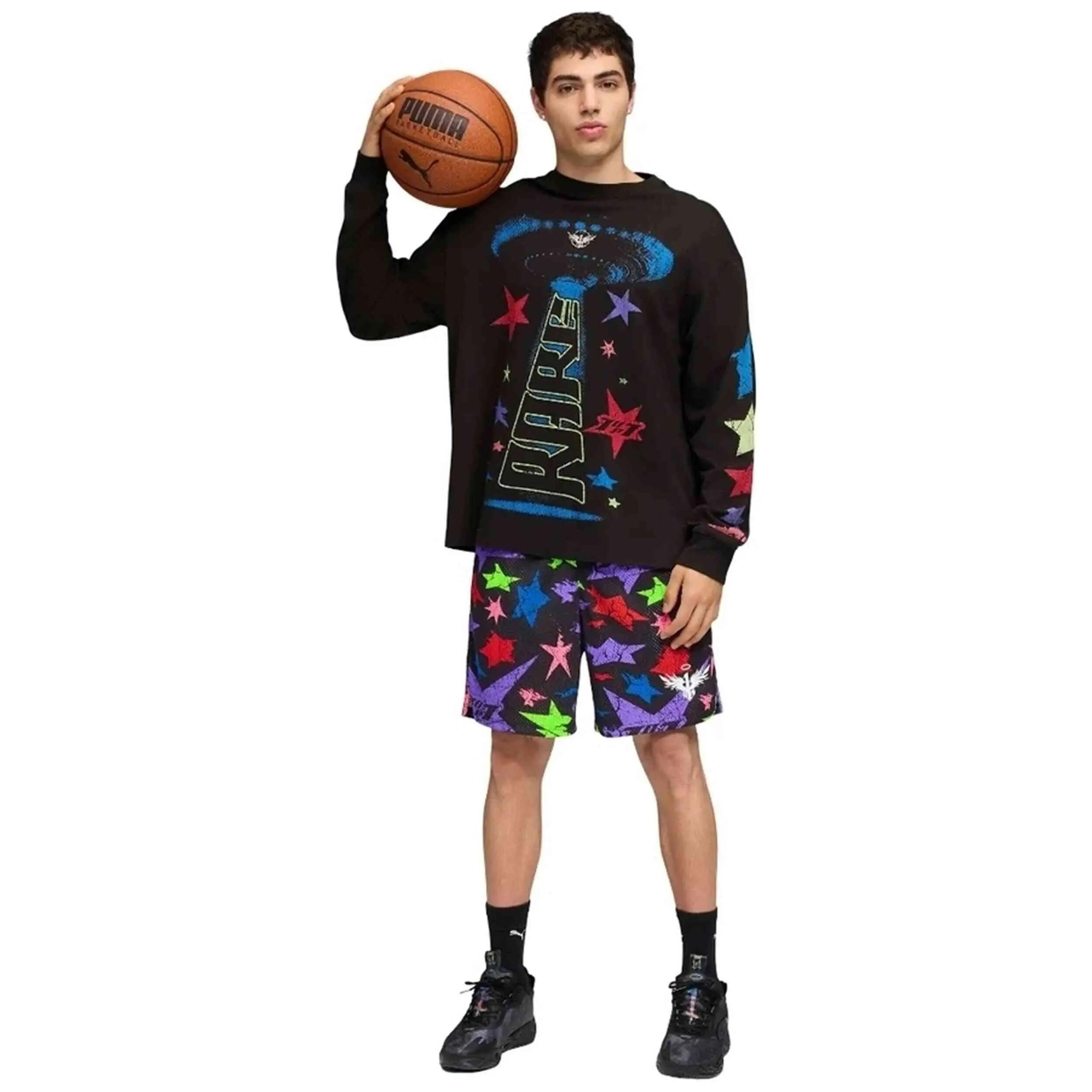 Short Puma modèle Short 7" Puma X LaMelo Star Vision AOP "Black-AOP" pour homme 3/5