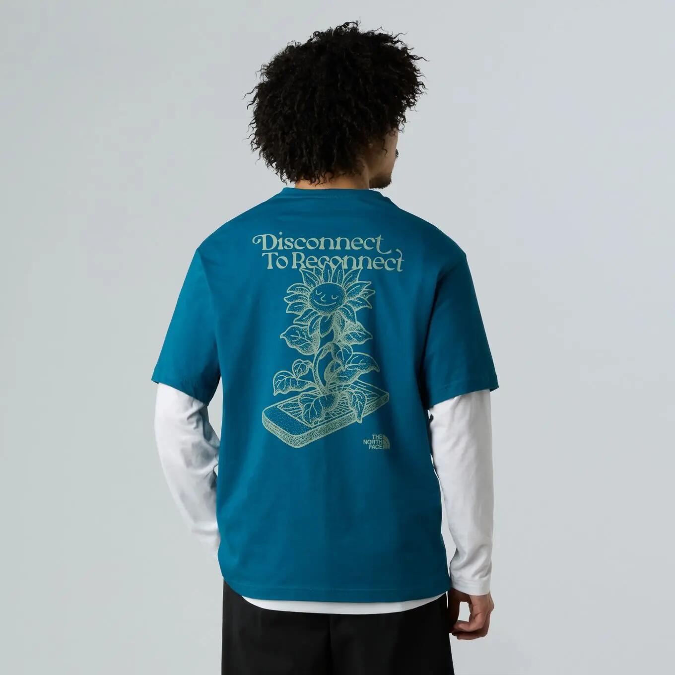 T-Shirt The North Face Connect Graphic Bleu Unisexe 4/5