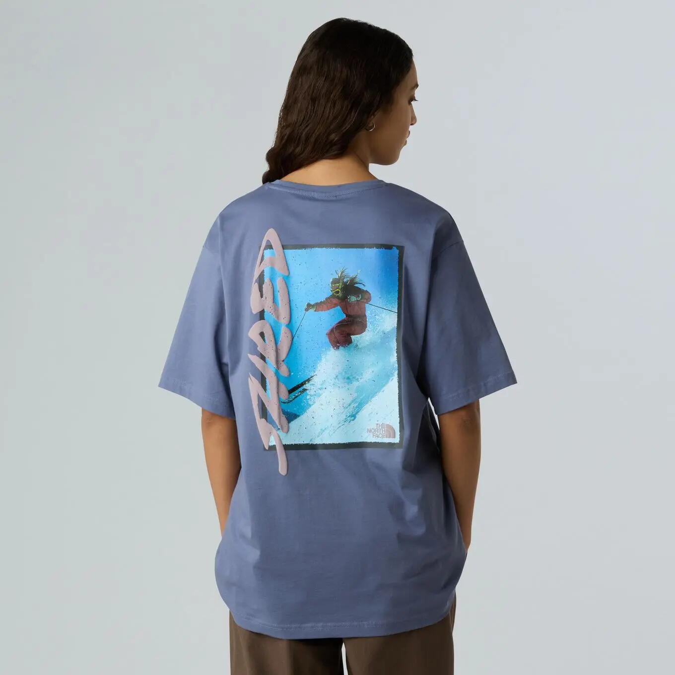 T-Shirt The North Face NSE Slopes Blue Unisex 3/5