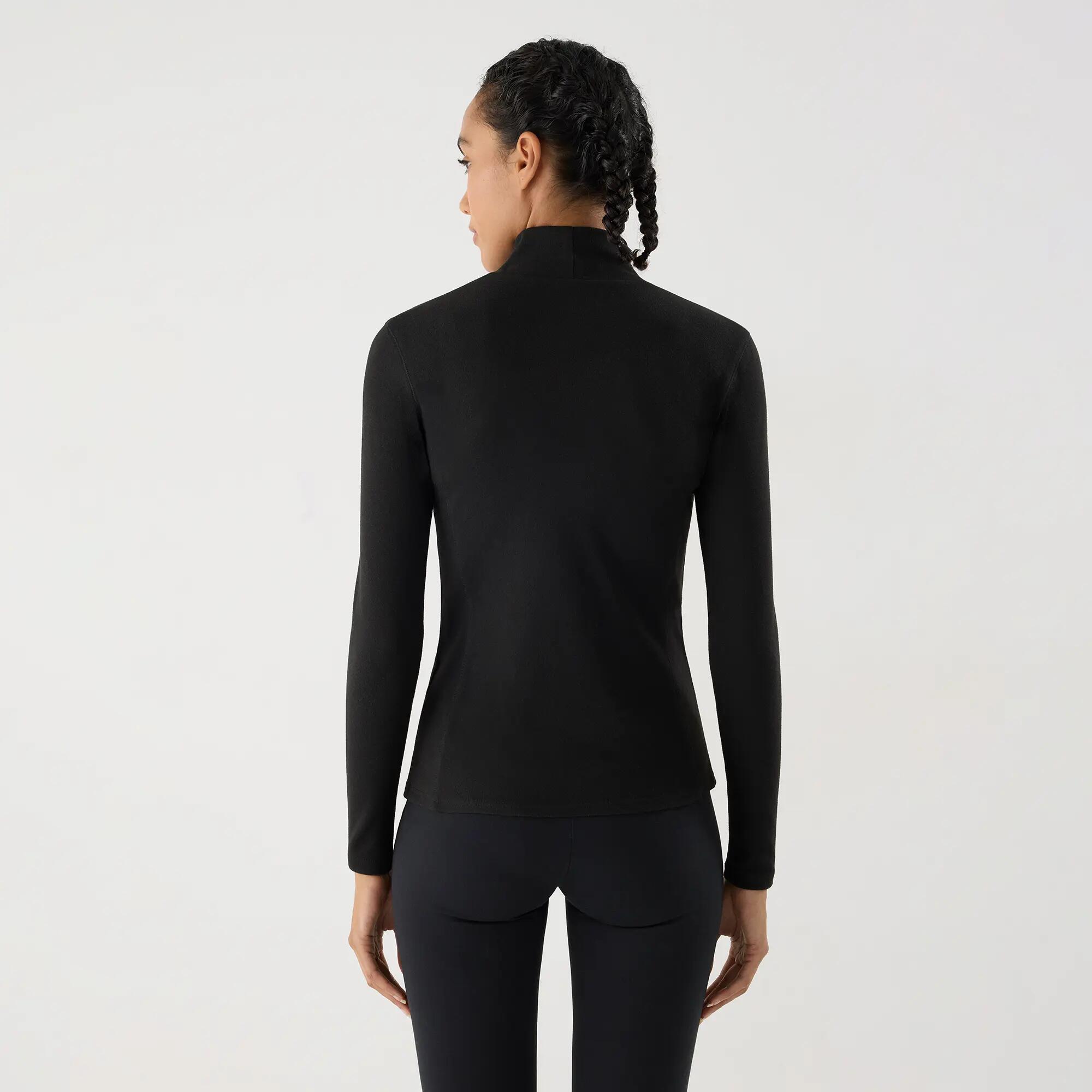 TÉRMICO Camiseta deportiva cuello perkins negra 2/4