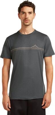 Icebreaker 150 tech lite tee range stripes grijs heren-t-shirt