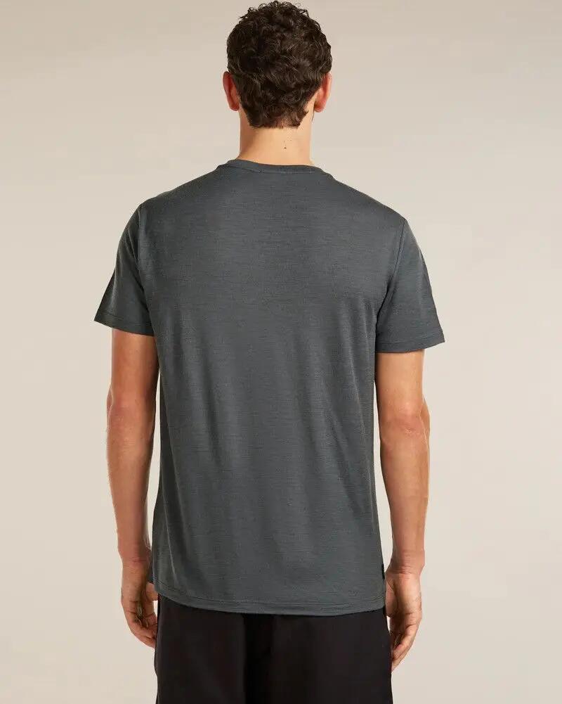 T-Shirt Icebreaker 150 Tech Lite Tee Range Stripes Gris Homme 2/3