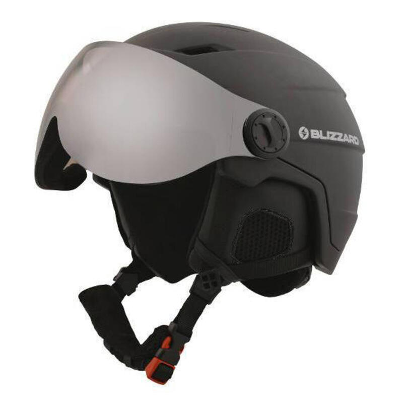 Kask z przyłbicą szybą BLIZZARD Double Visor ski Black Matt Smoke Lens 2023