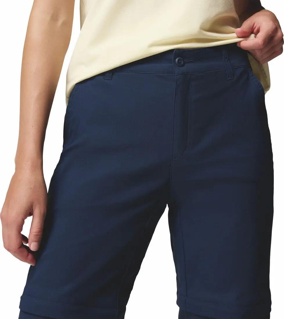 Dames Columbia Leslie Falls Wide Blue Convertible Pant 3/5