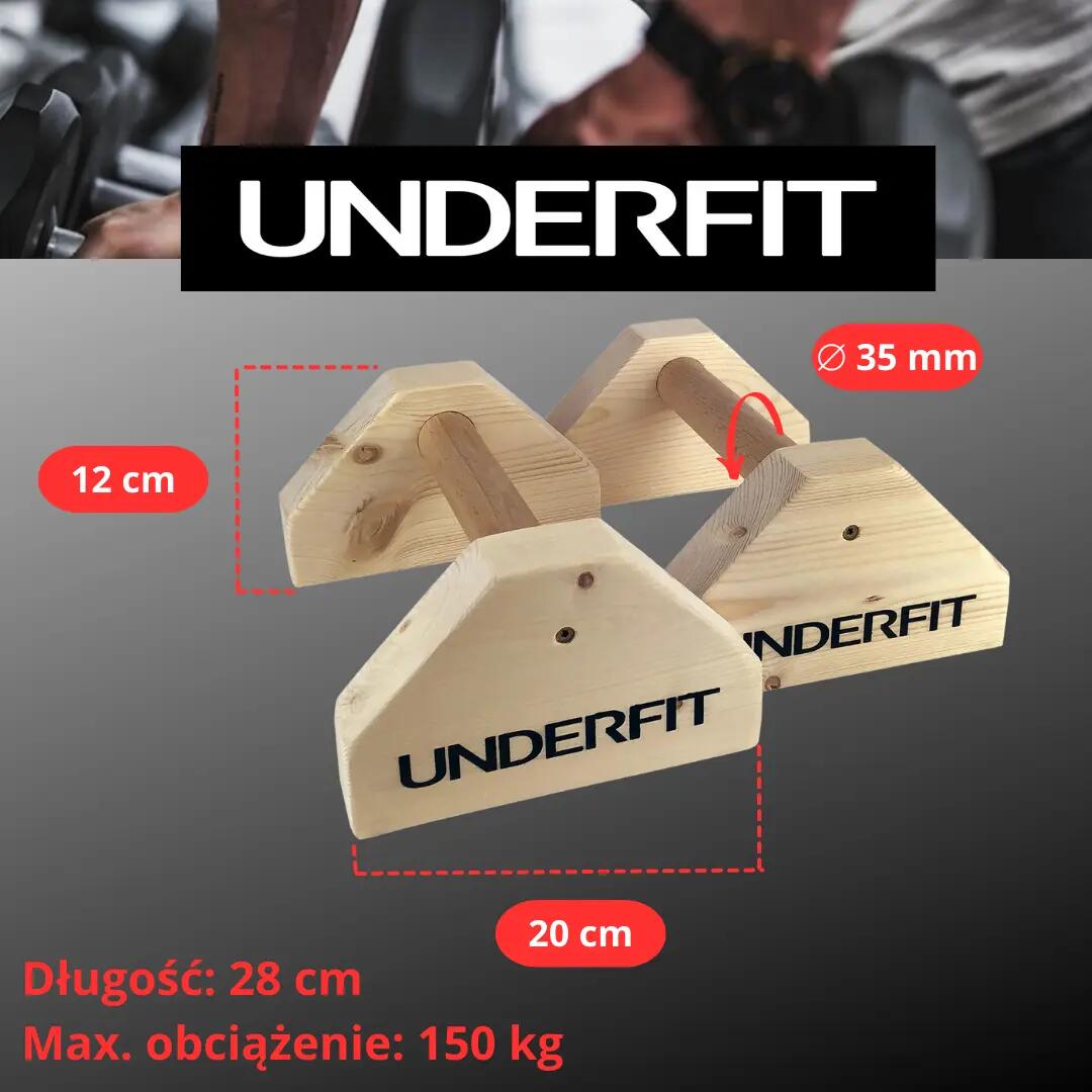 Drewniane uchwyty do pompek paraletki UNDERFIT 28 cm 5/6
