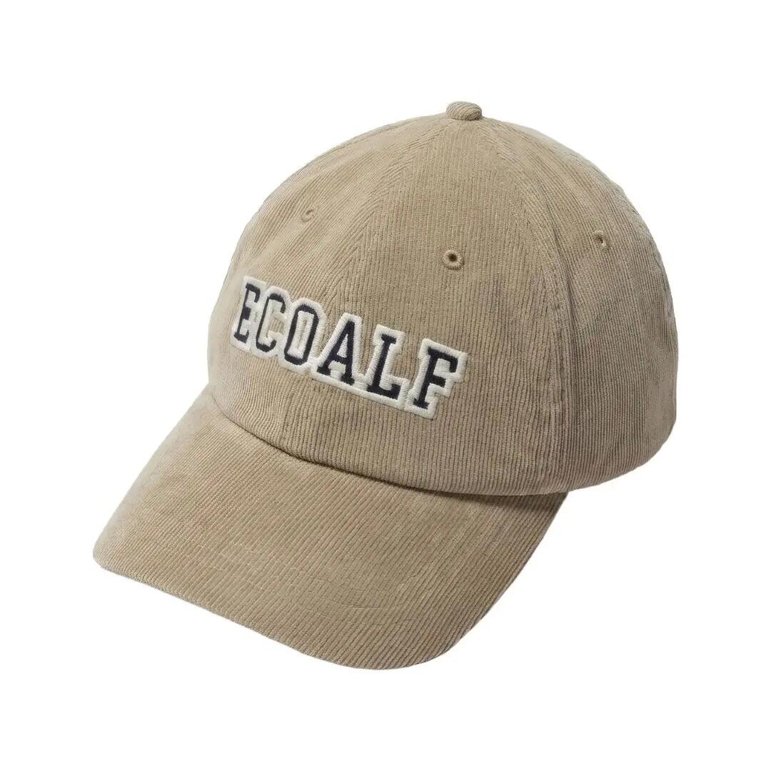 Gorra Beige Ecoalf Cor Washed Stone de Pana y Acabado Desgastado 2/4