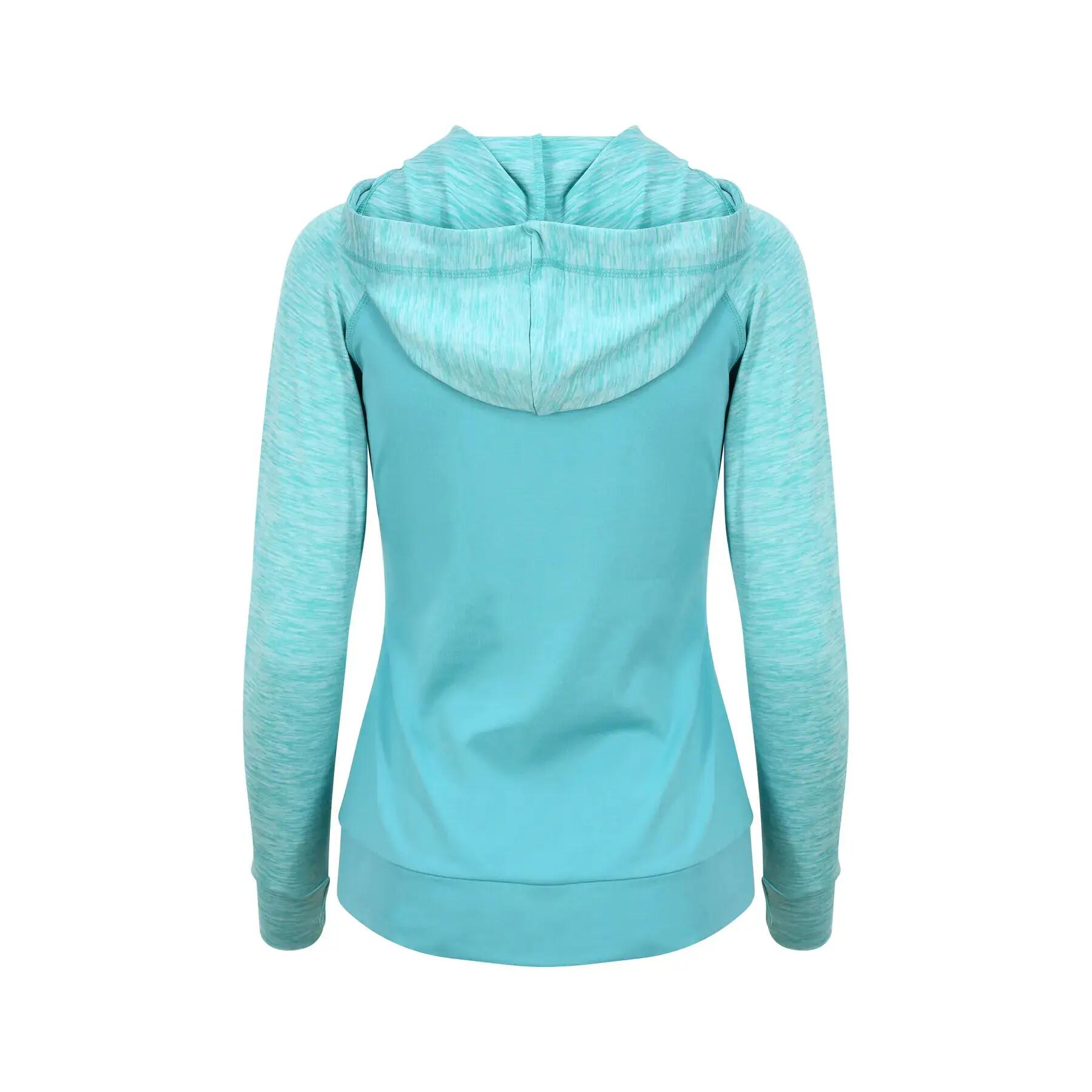 Contrasterende dames sweatshirt met rits Just Cool Zoodie 2/2