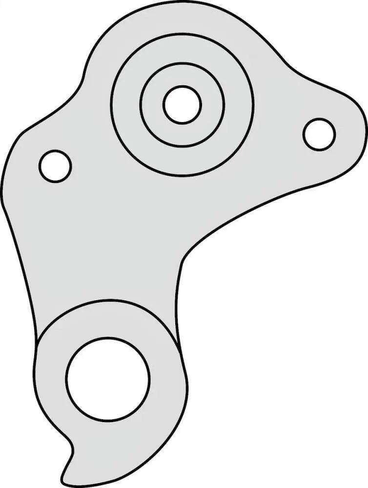 MERIDA patte de dérailleur DH-018 A dorée pour One-Five-O 3000/1000 Disc (2011), 2/3