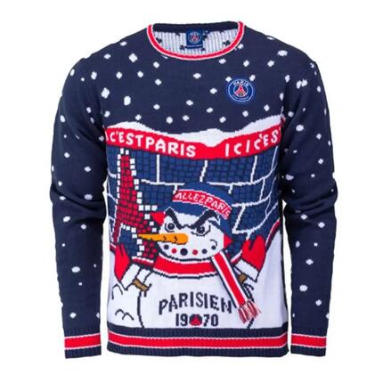 PSG Kersttrui Marineblauw voor Heren - Maat 70