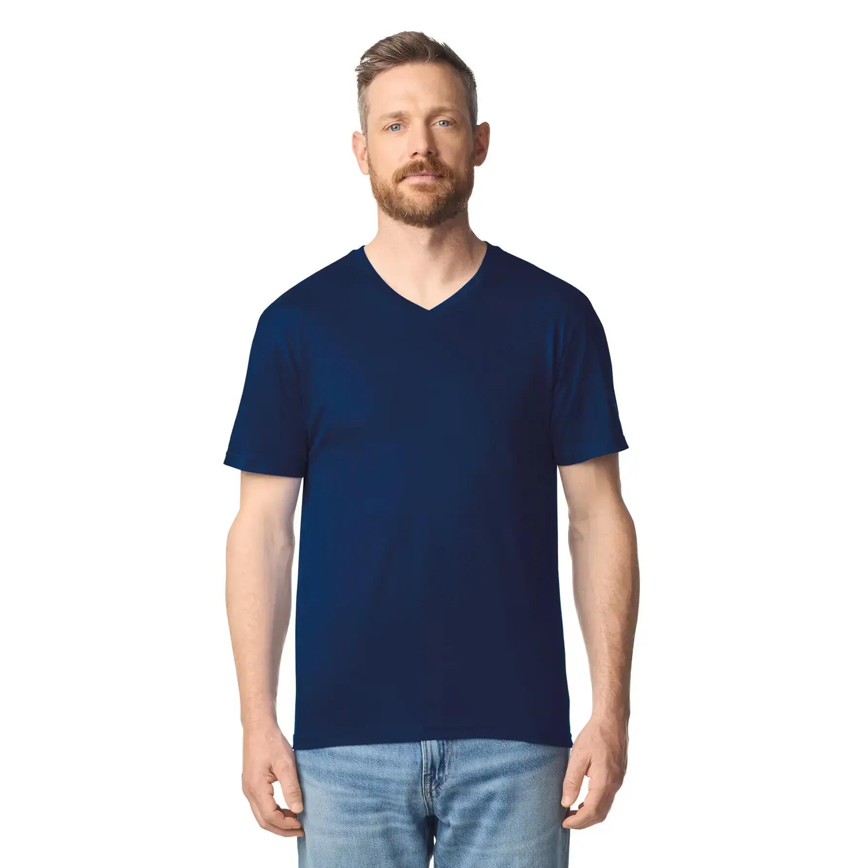 T-shirt met V-hals Gildan Softstyle 2/4