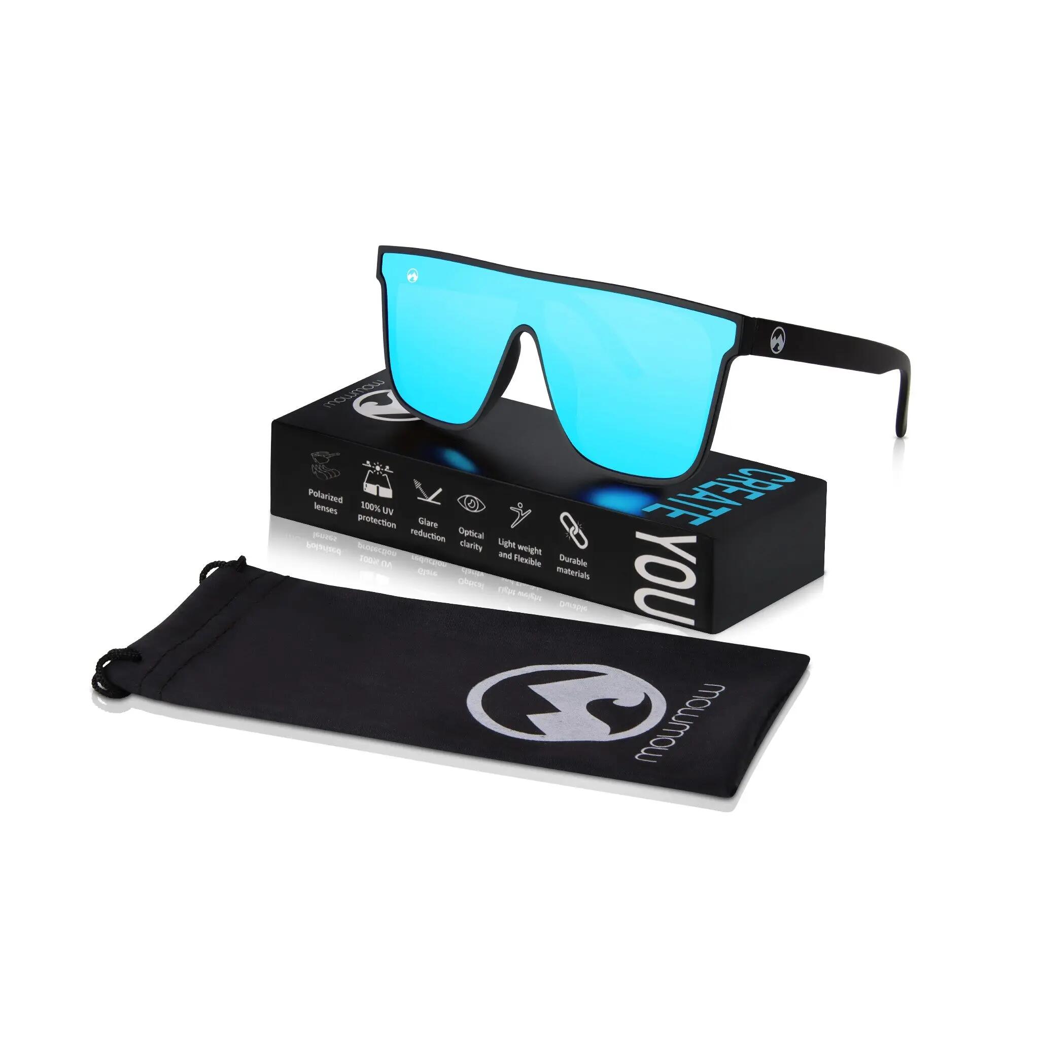 Lunettes de soleil unisexe Slick (Black | Blue) 3/5