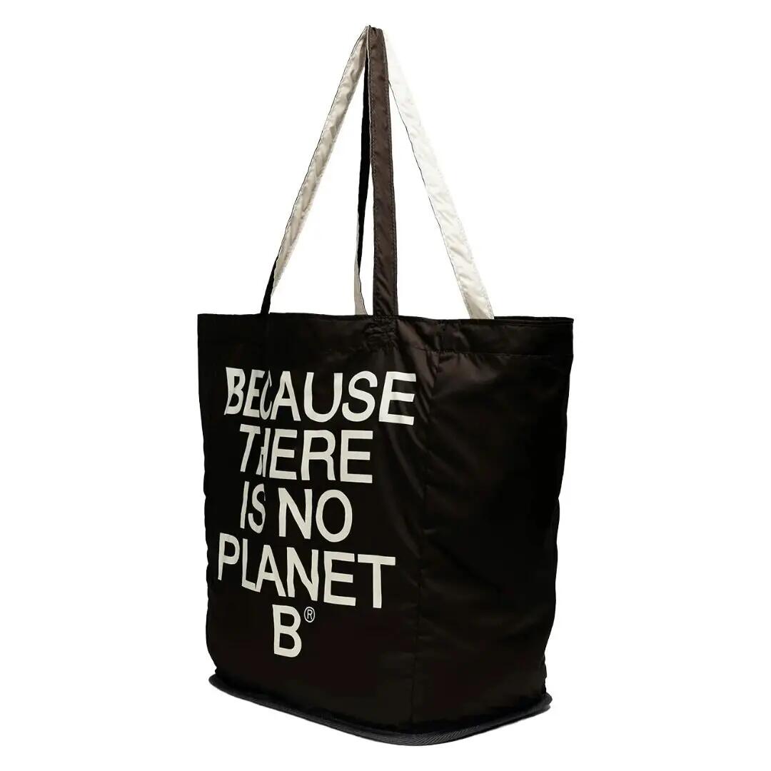 Bolsa Tote Marrón Ecoalf Pcho Bag Chocolate Plegable de Tejido Ligero 3/4