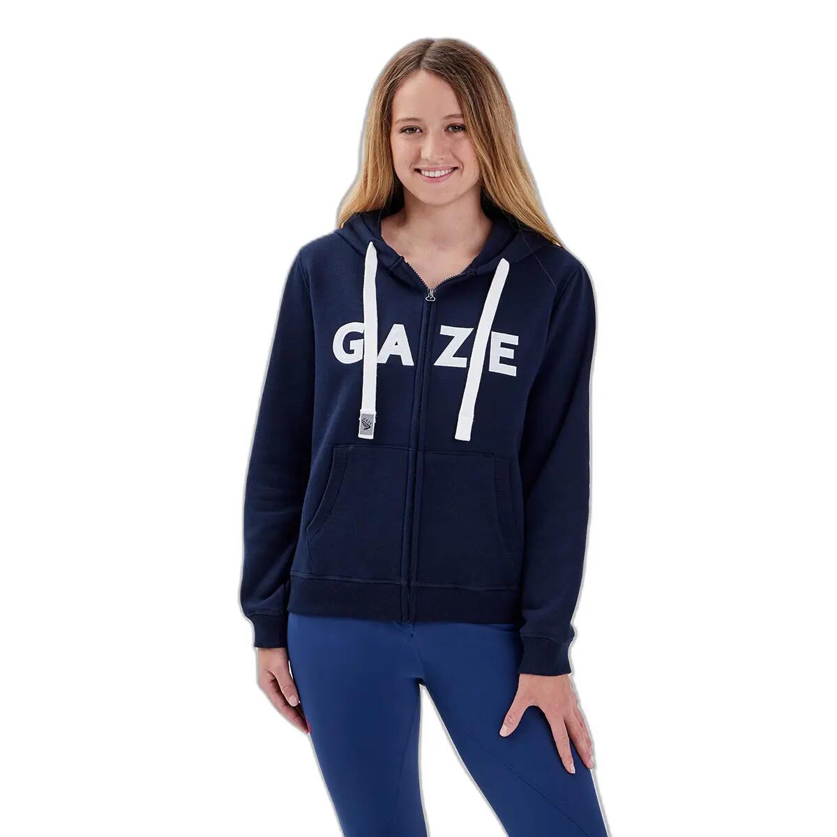 Sweatshirt équitation à capuche zippé fille Gaze Jamaica 3/5