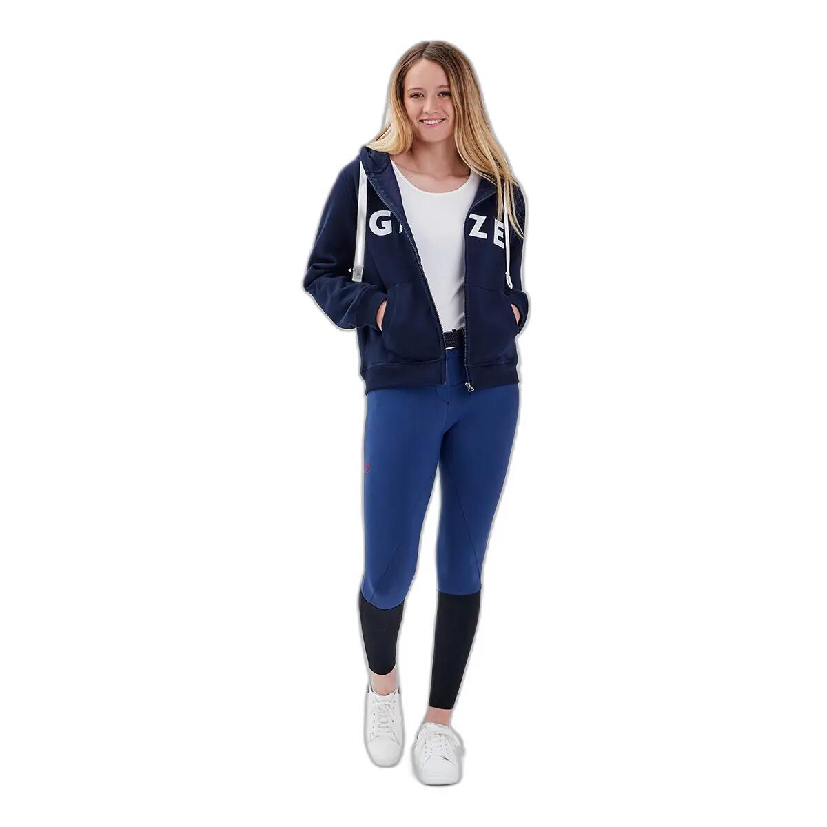 Sweatshirt équitation à capuche zippé fille Gaze Jamaica 2/5