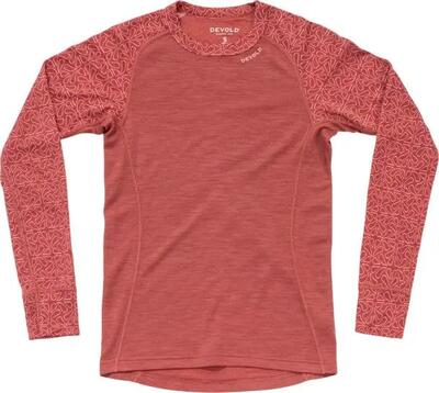 Dames-t-shirt devold duo active merino 205 rood